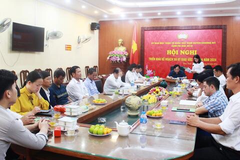 Cụm Thi đua số 1 Ủy ban MTTQ Việt Nam huyện Chương Mỹ tổ chức Hội nghị ký giao ước thi đua năm 2024